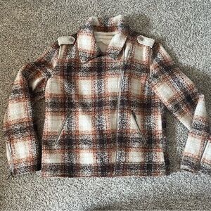 Treasure & bond plaid moto jacket